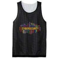 Cybersecurity Word Cloud Cyber Security Gift Cybersecurity Mesh Reversible Basketball Jersey Tank
