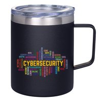 Cybersecurity Word Cloud Cyber Security Gift Cybersecurity 12oz Stainless Steel Coffee Mug