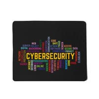 Cybersecurity Word Cloud Cyber Security Gift Cybersecurity Mousepad