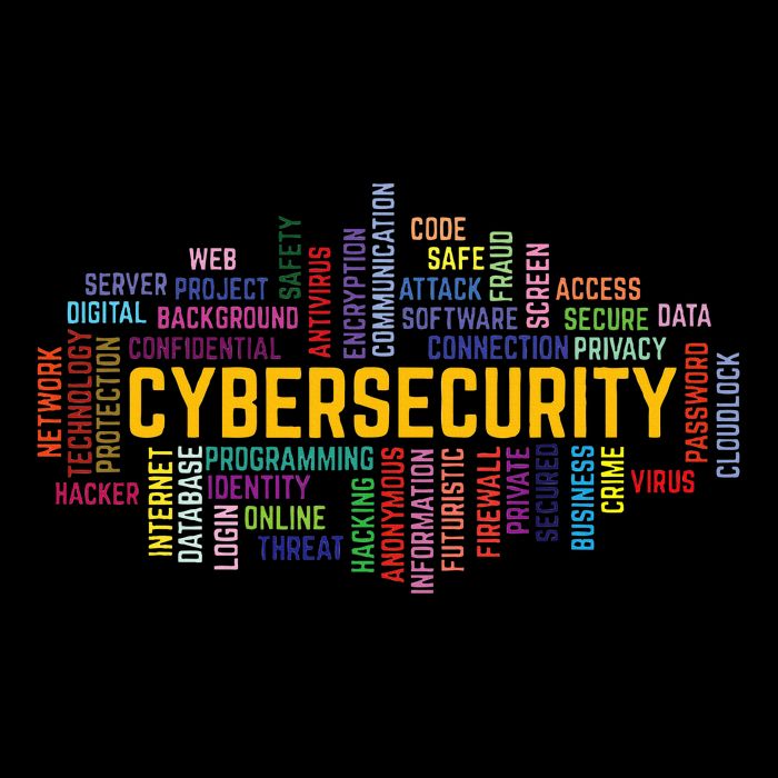 Cybersecurity Word Cloud Cyber Security Gift Cybersecurity Mousepad