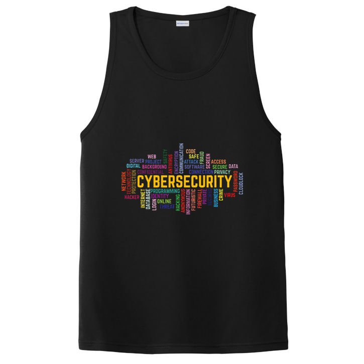 Cybersecurity Word Cloud Cyber Security Gift Cybersecurity PosiCharge Competitor Tank