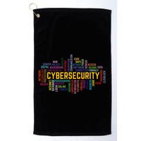 Cybersecurity Word Cloud Cyber Security Gift Cybersecurity Golf Towel