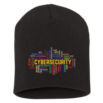 Cybersecurity Word Cloud Cyber Security Gift Cybersecurity Short Acrylic Beanie