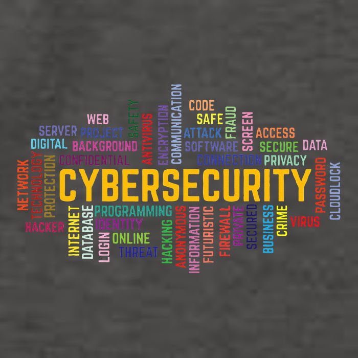 Cybersecurity Word Cloud Cyber Security Gift Cybersecurity Vector Backpack
