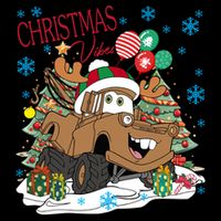 Christmas Wishes Cars Christmas Cars Tow Mater Drawstring Bag