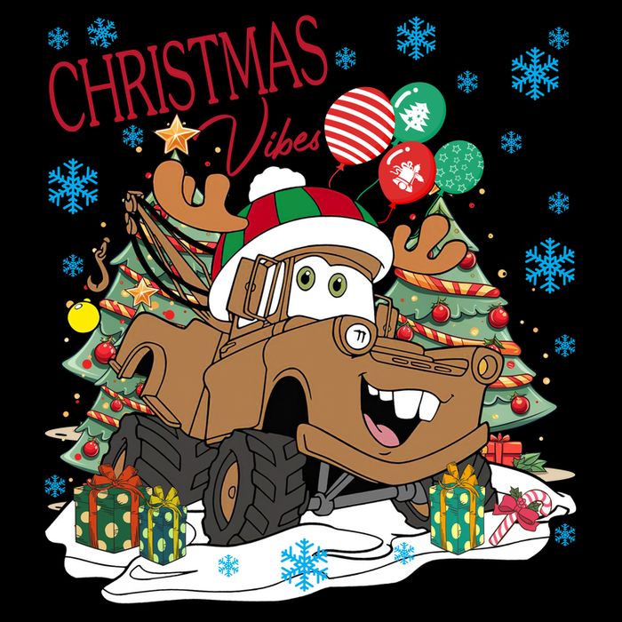 Christmas Wishes Cars Christmas Cars Tow Mater Drawstring Bag