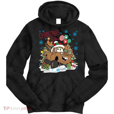 Christmas Wishes Cars Christmas Cars Tow Mater Tie Dye Hoodie