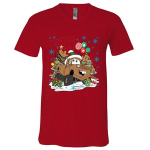 Christmas Wishes Cars Christmas Cars Tow Mater V-Neck T-Shirt