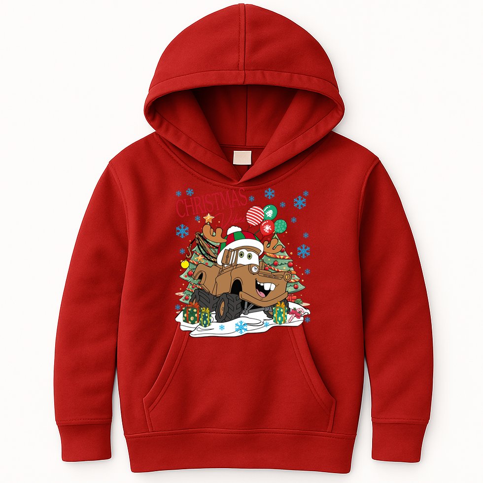 Christmas Wishes Cars Christmas Cars Tow Mater Kids Hoodie