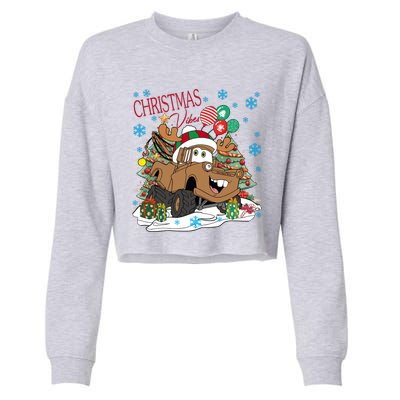 Christmas Wishes Cars Christmas Cars Tow Mater Cropped Pullover Crew