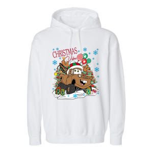 Christmas Wishes Cars Christmas Cars Tow Mater Garment-Dyed Fleece Hoodie