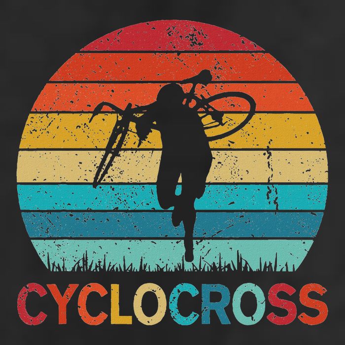Cyclocross With Cyclocross Bicycle Garment-Dyed Fleece Hoodie