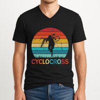 Cyclocross With Cyclocross Bicycle V-Neck T-Shirt