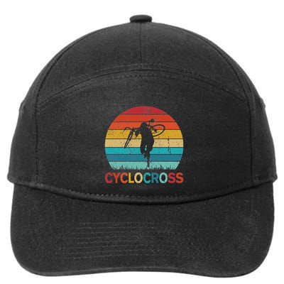 Cyclocross With Cyclocross Bicycle 7-Panel Snapback Hat