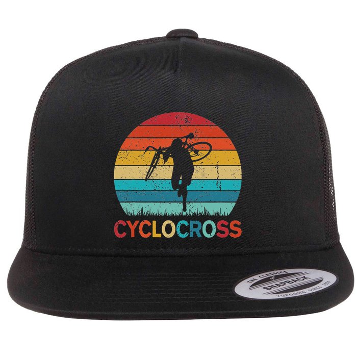 Cyclocross With Cyclocross Bicycle Flat Bill Trucker Hat