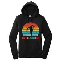 Cyclocross With Cyclocross Bicycle Women's Pullover Hoodie