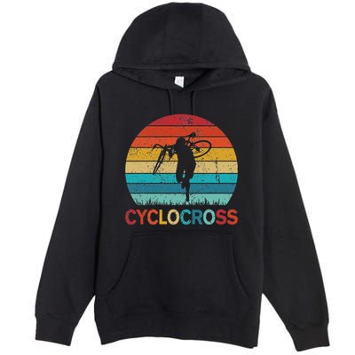 Cyclocross With Cyclocross Bicycle Premium Pullover Hoodie