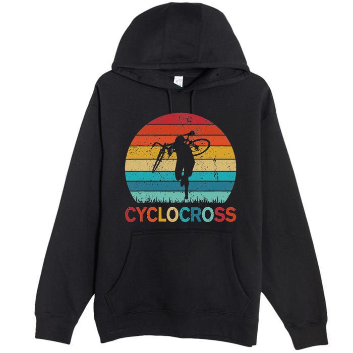 Cyclocross With Cyclocross Bicycle Premium Pullover Hoodie