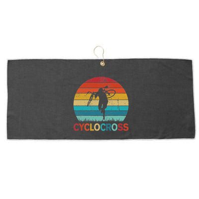 Cyclocross With Cyclocross Bicycle Large Microfiber Waffle Golf Towel