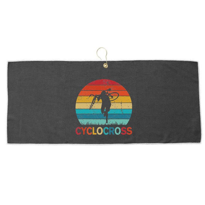 Cyclocross With Cyclocross Bicycle Large Microfiber Waffle Golf Towel