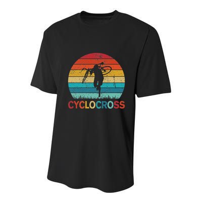 Cyclocross With Cyclocross Bicycle Youth Performance Sprint T-Shirt