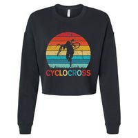 Cyclocross With Cyclocross Bicycle Cropped Pullover Crew