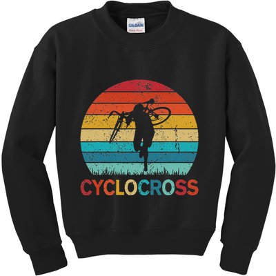 Cyclocross With Cyclocross Bicycle Kids Sweatshirt