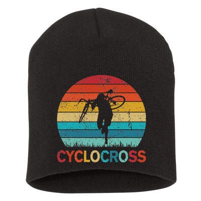 Cyclocross With Cyclocross Bicycle Short Acrylic Beanie