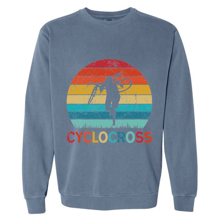 Cyclocross With Cyclocross Bicycle Garment-Dyed Sweatshirt