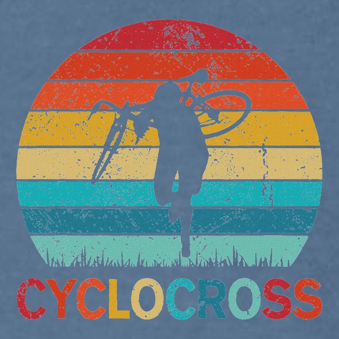 Cyclocross With Cyclocross Bicycle Garment-Dyed Sweatshirt