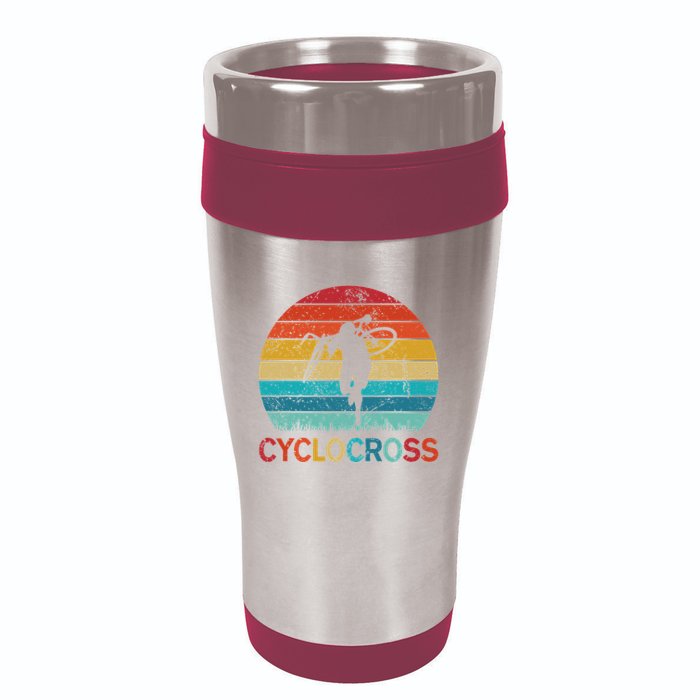 Cyclocross With Cyclocross Bicycle 16oz Travel Tumbler