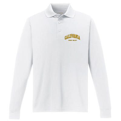 California West Coast Performance Long Sleeve Polo