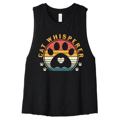 Cat Whisperer Cat Women's Racerback Cropped Tank