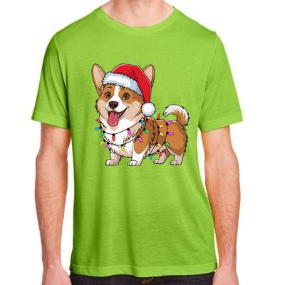 Cardigan Welsh Corgi Christmas Lights Xmas Dogs Gifts Adult ChromaSoft Performance T-Shirt