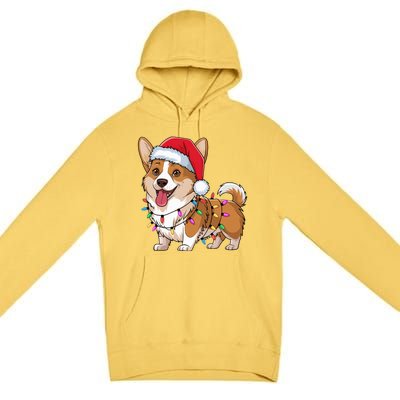 Cardigan Welsh Corgi Christmas Lights Xmas Dogs Gifts Premium Pullover Hoodie