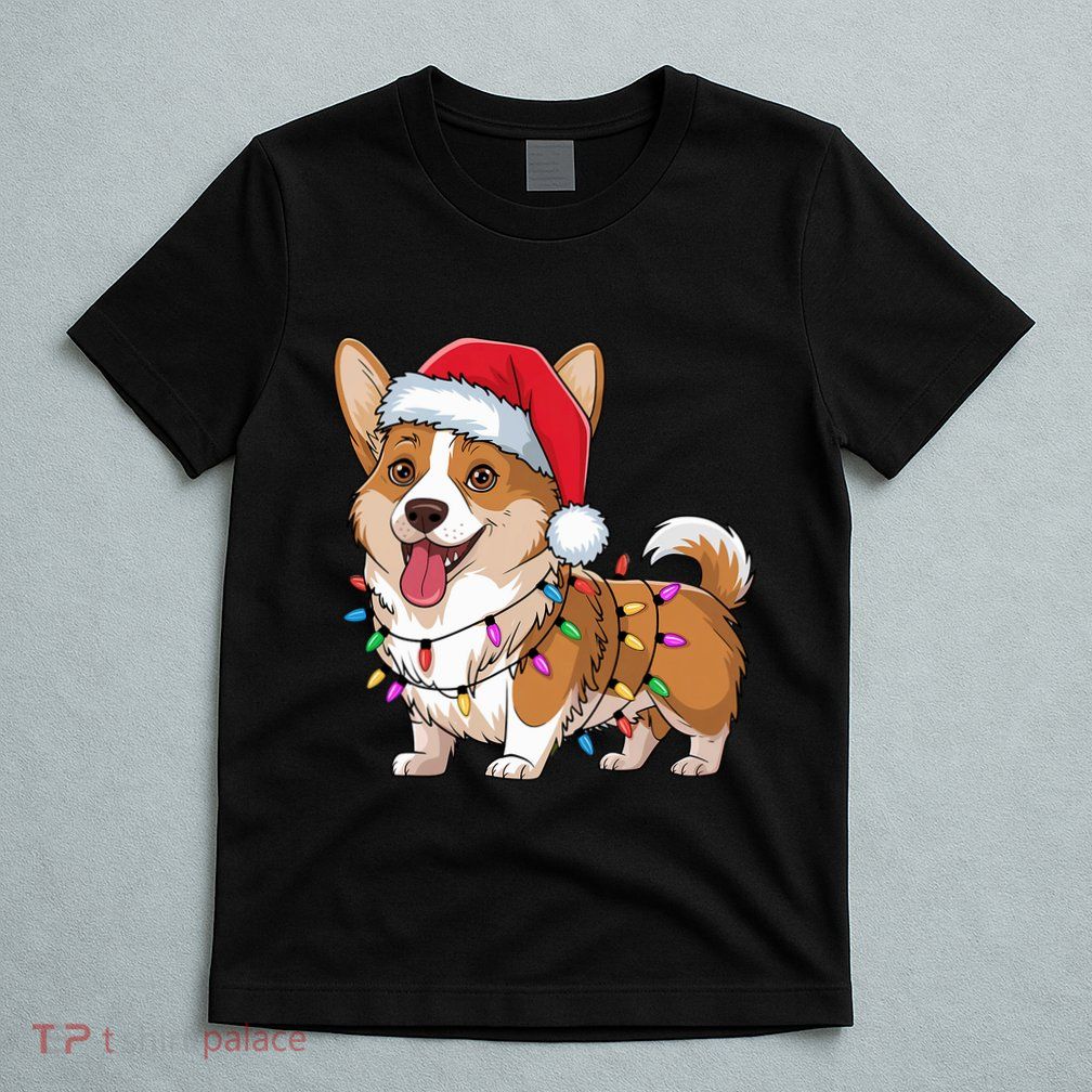 Cardigan Welsh Corgi Christmas Lights Xmas Dogs Gifts T-Shirt