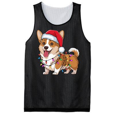 Cardigan Welsh Corgi Christmas Lights Xmas Dogs Gifts Mesh Reversible Basketball Jersey Tank