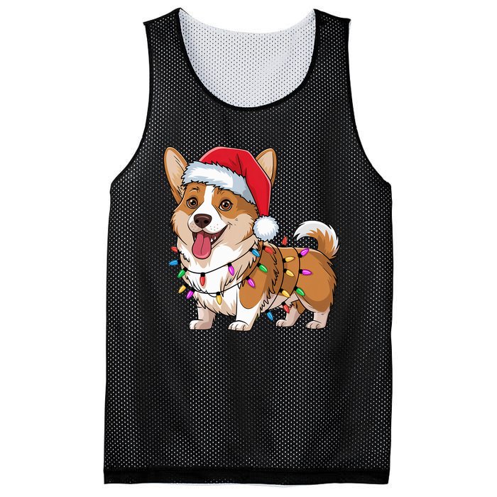 Cardigan Welsh Corgi Christmas Lights Xmas Dogs Gifts Mesh Reversible Basketball Jersey Tank