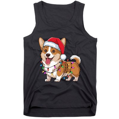 Cardigan Welsh Corgi Christmas Lights Xmas Dogs Gifts Tank Top