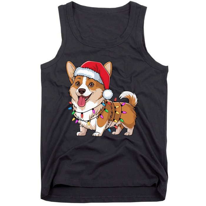 Cardigan Welsh Corgi Christmas Lights Xmas Dogs Gifts Tank Top