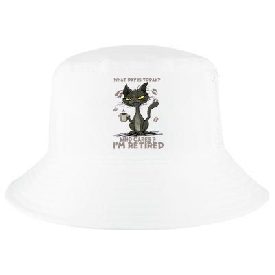 Cat What Day Is Today Who Cares I‘m Retired Cool Comfort Performance Bucket Hat