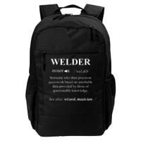 Cool Welder Definition Funny Noun Welding Welders Gift Men Daily Commute Backpack