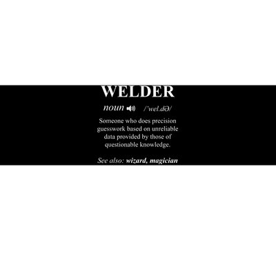 Cool Welder Definition Funny Noun Welding Welders Gift Men Bumper Sticker