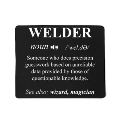 Cool Welder Definition Funny Noun Welding Welders Gift Men Mousepad