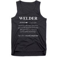 Cool Welder Definition Funny Noun Welding Welders Gift Men Tank Top