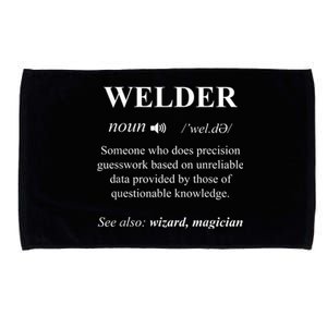 Cool Welder Definition Funny Noun Welding Welders Gift Men Microfiber Hand Towel