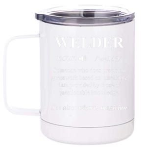 Cool Welder Definition Funny Noun Welding Welders Gift Men 12 oz Stainless Steel Tumbler Cup