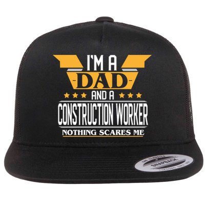 Construction Worker Dad Gift For Fathers Day Gift Flatbill Hat