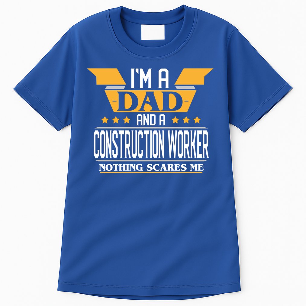 Construction Worker Dad Gift For Fathers Day Gift Tall T-Shirt