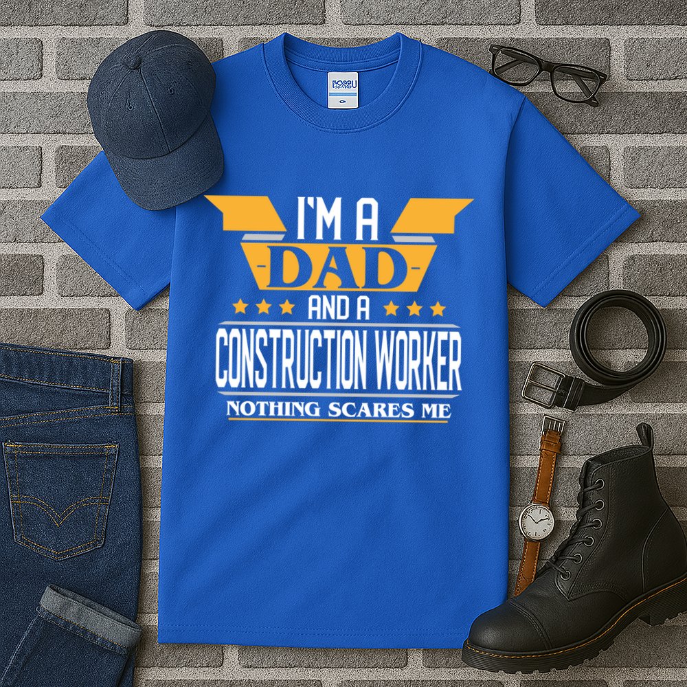 Construction Worker Dad Gift For Fathers Day Gift Tall T-Shirt